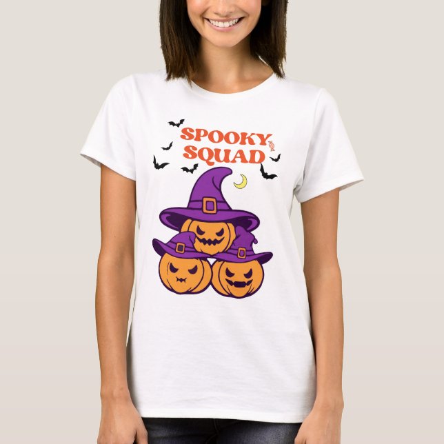T-shirt éffrayant Squad Halloween (Devant)