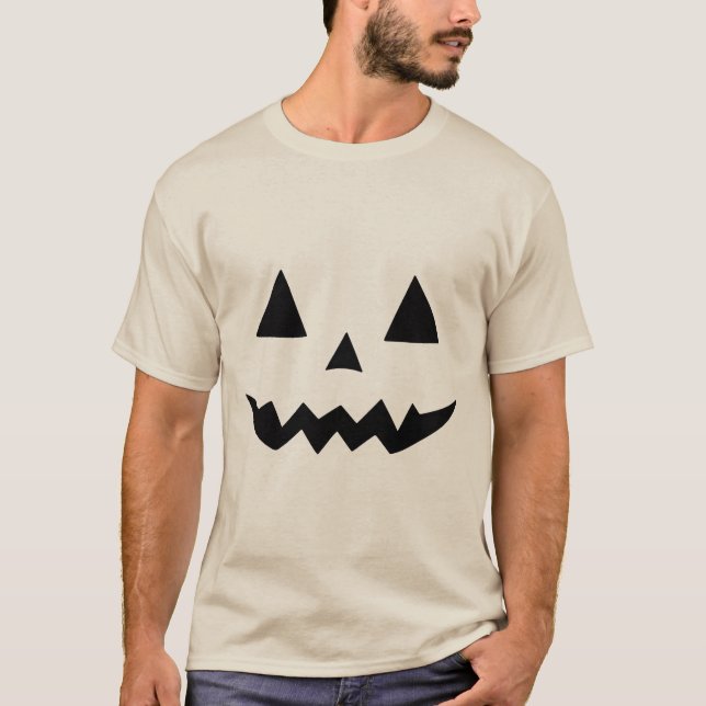 T-shirt Éffrayant visage du Citrouille Halloween (Devant)