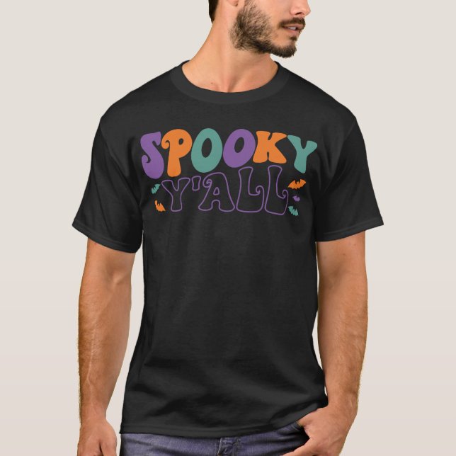 T-shirt Éffrayant Y'all - Drôle Halloween (Devant)