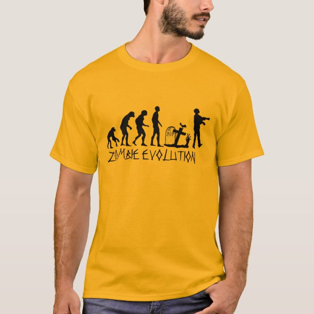 T-shirt Éffrayant Zombie Evolution RIP Funny Halloween Zom (Devant)