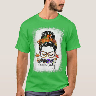 T-shirt Éffrayante dame déjeuner Funny Messy Bun Bleached 