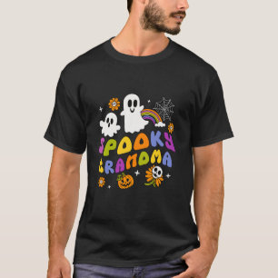 T-shirt Éffrayante grand-mère drôle Fantôme Citrouille Fle