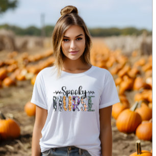 T-shirt Éffrayante infirmière Halloween heartbeat police f