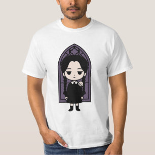 T-shirt Éffrayante Kawaii Goth Girl Sticker Dark Academi