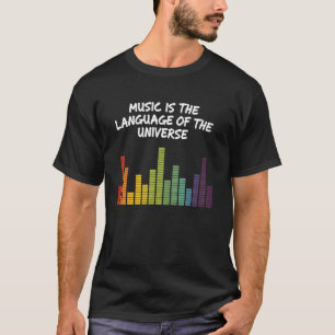 T-shirt Égaliseur Graphique La Musique Est La Langue De L'