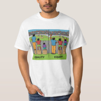 T-shirt Égalité contre Équité – Inspirer la Justice Social