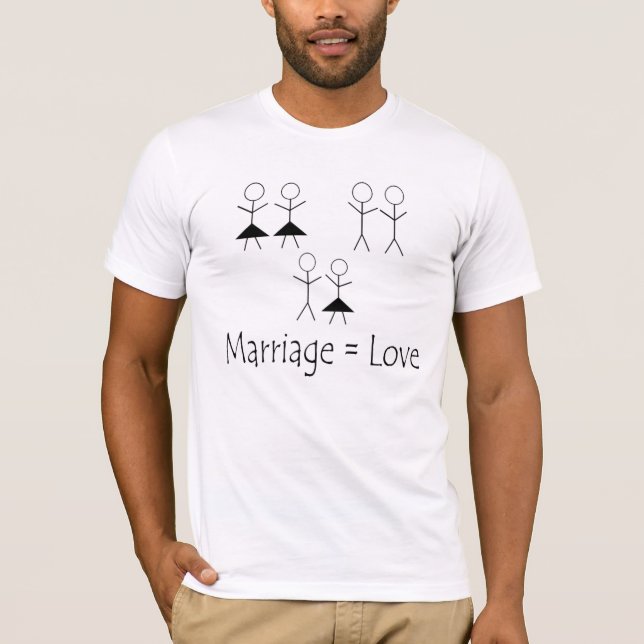 T-shirt Égalité de mariage ! (Devant)