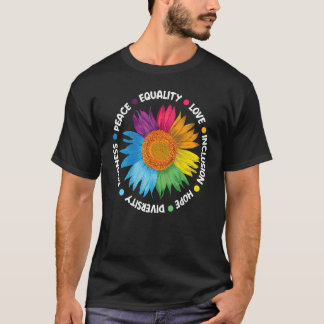 T-shirt Égalité Inclusion gentillesse Paix Espoir Amour Su