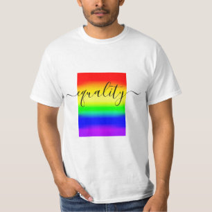 T-shirt Égalité LGBT Rainbow Pride drapeau Ombre Gradient