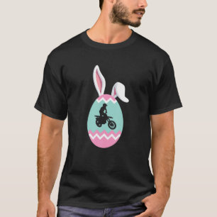 T-shirt Eggcellor Dirt Vélo OEuf de Pâques Bunny Oreilles 