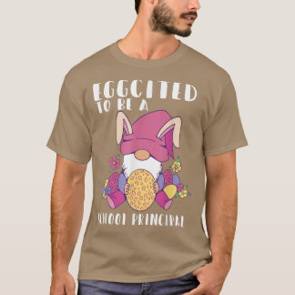 T-shirt Eggéré Être Une Principale École Gnome Bunny Est