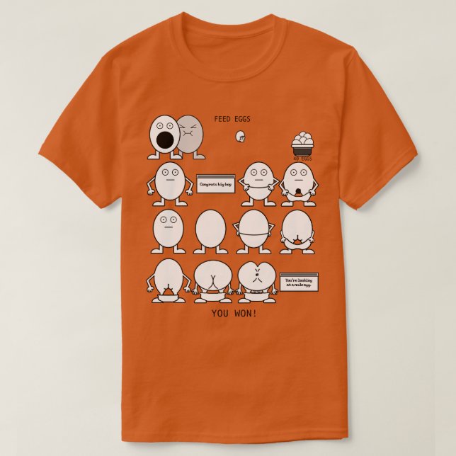 T-shirt Eggman Game Feed OEufs Jeu ITYSL (Design devant)