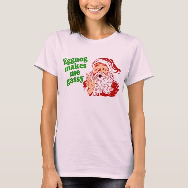 T-shirt Eggnog Fête Père Noël Fart (Devant)
