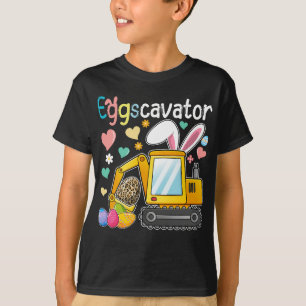 T-shirt Eggscavator Excavator Chasse aux oeufs de Pâques