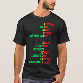 T-shirt Église chrétienne noire Histoire Mélanine Hommes F
