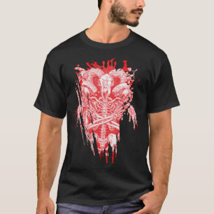 T-shirt Eglise de Satan All Hail Chèvre Satanic Baphomet