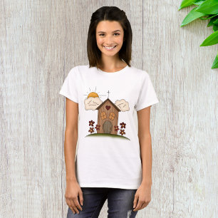 T-shirt Église en bois