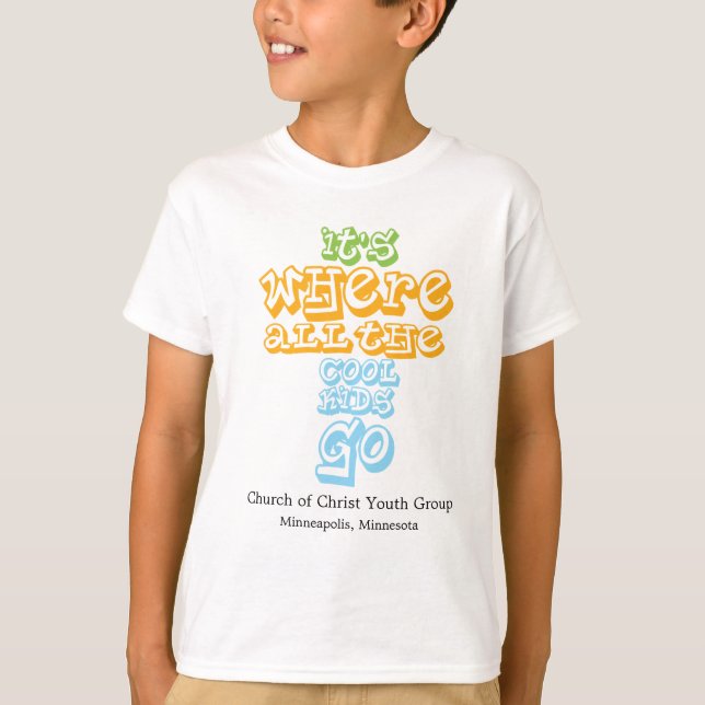 T-shirt Eglise Groupe Jeunesse Tee - shirt Croix chrétienn (Devant)