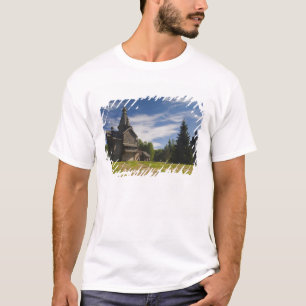 T-shirt église orthodoxe russe traditionnelle en bois