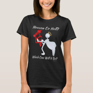 T-shirt Église Religieuse Chrétienne Satan Dieu Ciel Ou He