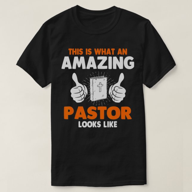 T-shirt Église religieuse masculine Pastor (Design devant)