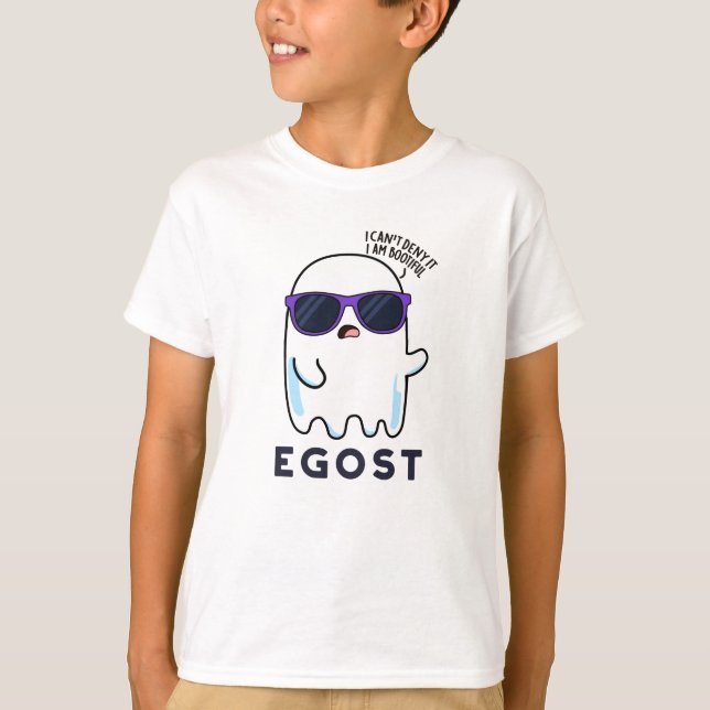 T-shirt Egost Funny Halloween Ego Ghost Pun (Devant)