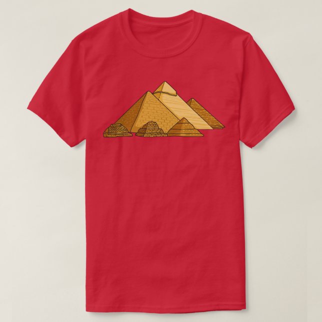 T-shirt Égypte ancienne Grande pyramide Histoire Pyramide (Design devant)
