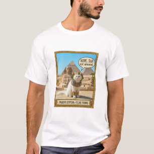 T-shirt Égypte antique Pharaoh royal drôle chat blanc