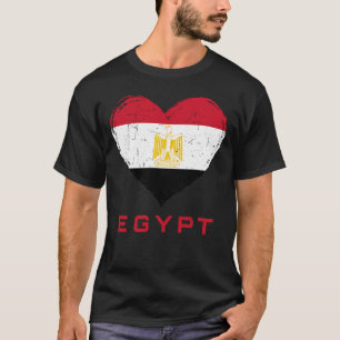 T-shirt Egypte Drapeau Coeur désespéré Hommes noirs