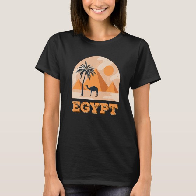T-shirt Egypte Pyramides Camel Désert Animal Camel (Devant)