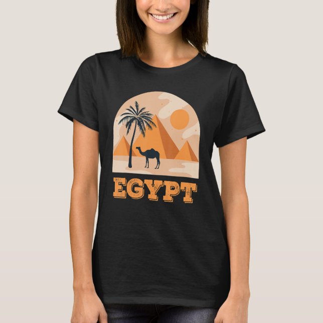 T-shirt Egypte Pyramides Camel Désert Animal Camel (Devant)
