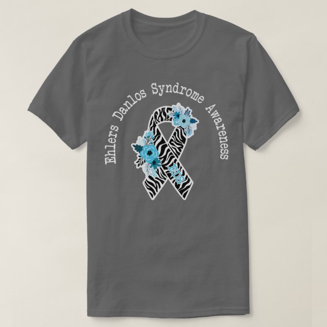 T-shirt Ehlers Danlos Syndrome Awareness EDS Zibra Ribbon  (Design devant)
