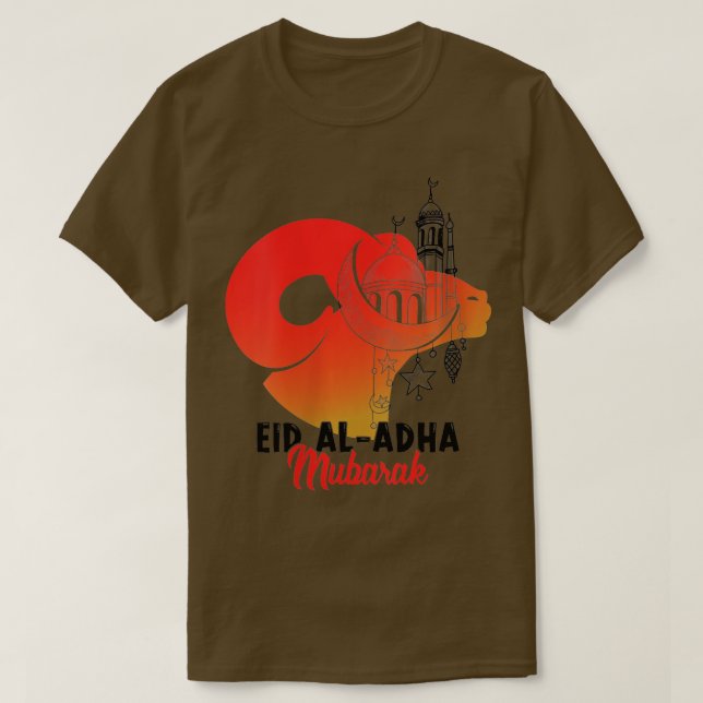T-shirt Eid Al Adha Moubarak Kareem Drôle Joyeux Aïd (Design devant)