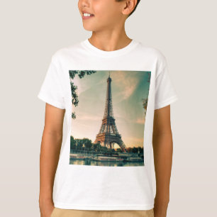 T-shirt Eiffel tour lancer oreiller
