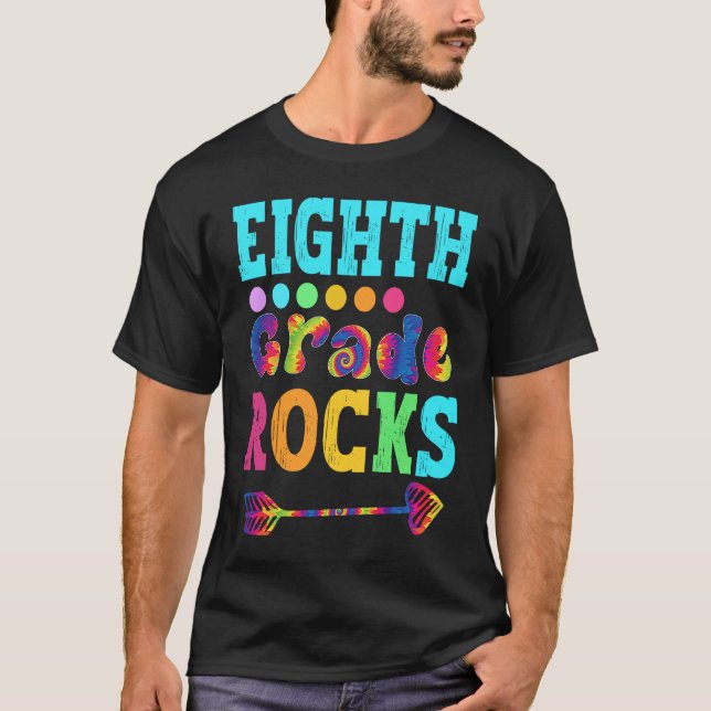 T-shirt Eighth Grade Rocks  Hello 8th Grade Back To School (Devant)