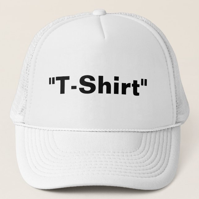 "T - Shirt" ein Wort "minimalistisches Design" Truckerkappe (Vorderseite)