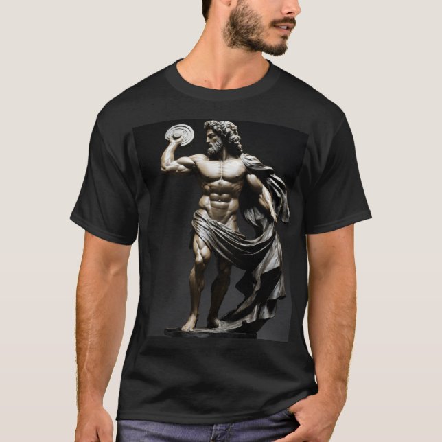 T - Shirt Eine Statue aus einer muskulös-griechisc (Vorderseite)