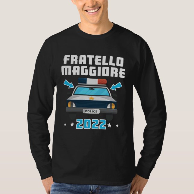 T-shirt Einzelkind Siblings Son Police 2022 Big Brother (Devant)