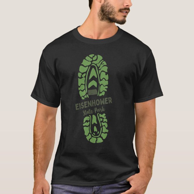 T-shirt Eisenhower State Park Kansas Ks Randonnée Boot (Devant)