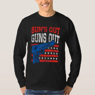 T-shirt Éjacule Des Armes À Feu Drapeau Américain Patrioti