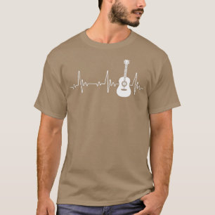 T-shirt EKG Guitar Heartbeat Guitar Player Musical Women M
