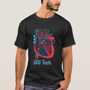 T-shirt EKG Tech Pièces de cardiologie Infirmière Technici