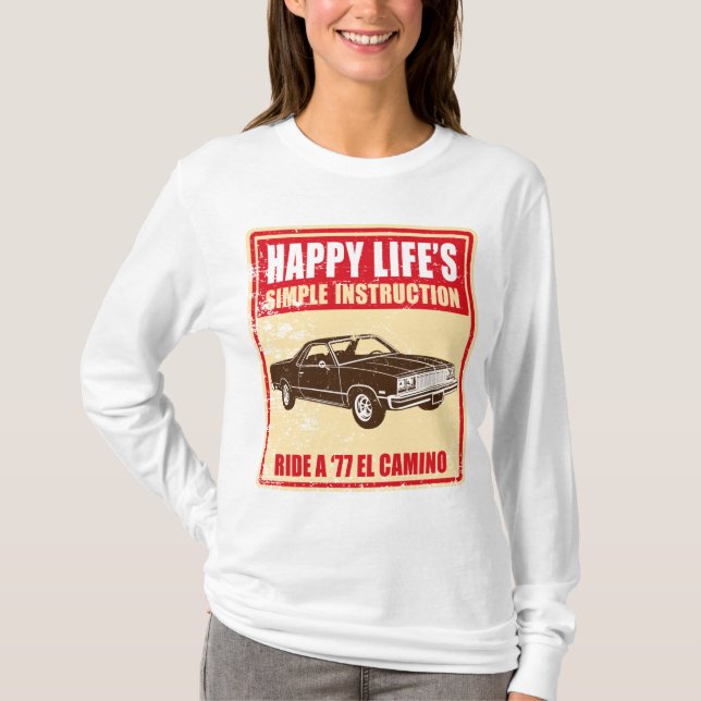 T-shirt EL 1977 de Chevrolet Camino (Devant)