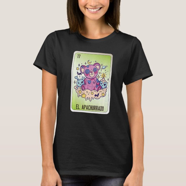 T-shirt EL Apachurrado Mexican Slang Lottery Bingo Cards   (Devant)