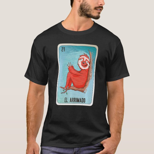 T-shirt El Arrimado Mexican Slang Lottery Bingo Cards   (Devant)