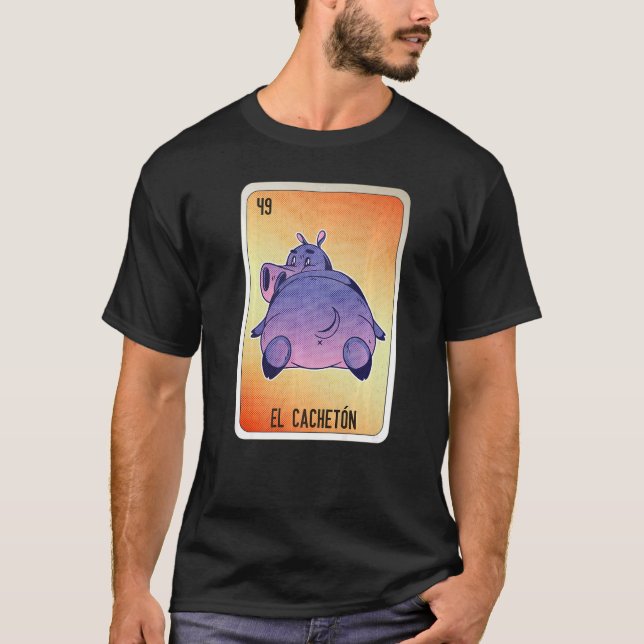 T-shirt El Cacheton Mexicain Lotterie Bingo Cartes 2 (Devant)