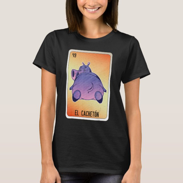 T-shirt El Cacheton Mexicain Lotterie Bingo Cartes 2 (Devant)