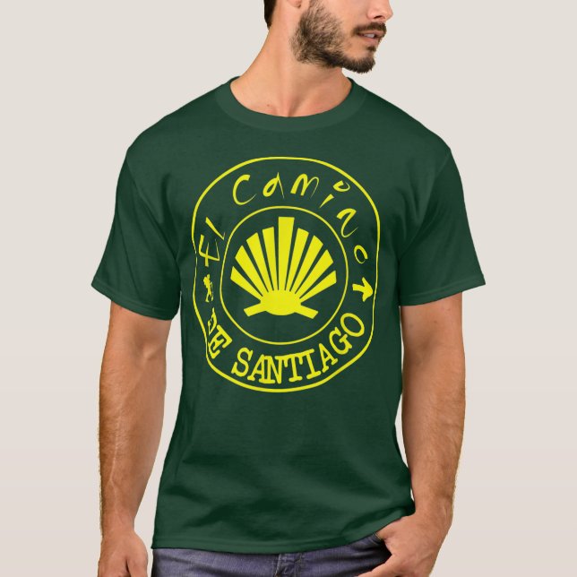 T-shirt El Camino de Santiago St James Way Randonnée Espag (Devant)