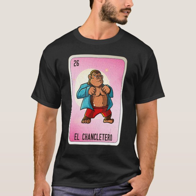 T-shirt El Chancletero Mexican Slang Lottery Bingo Cards (Devant)