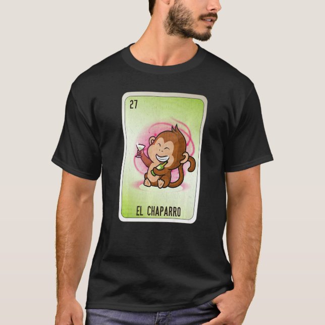 T-shirt EL Chaparro Mexican Slang Lottery Bingo Cards   (Devant)